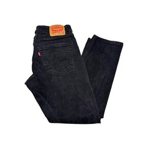 Levi Strauss 511 Mens Black Distressed Slim Fit Jeans W33 L30